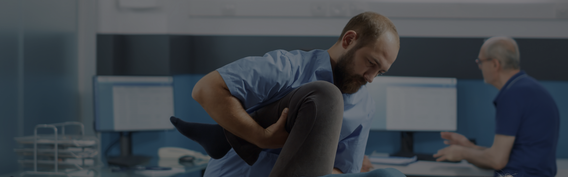RTM Physical Therapy clinician treating a patient inside a clinic